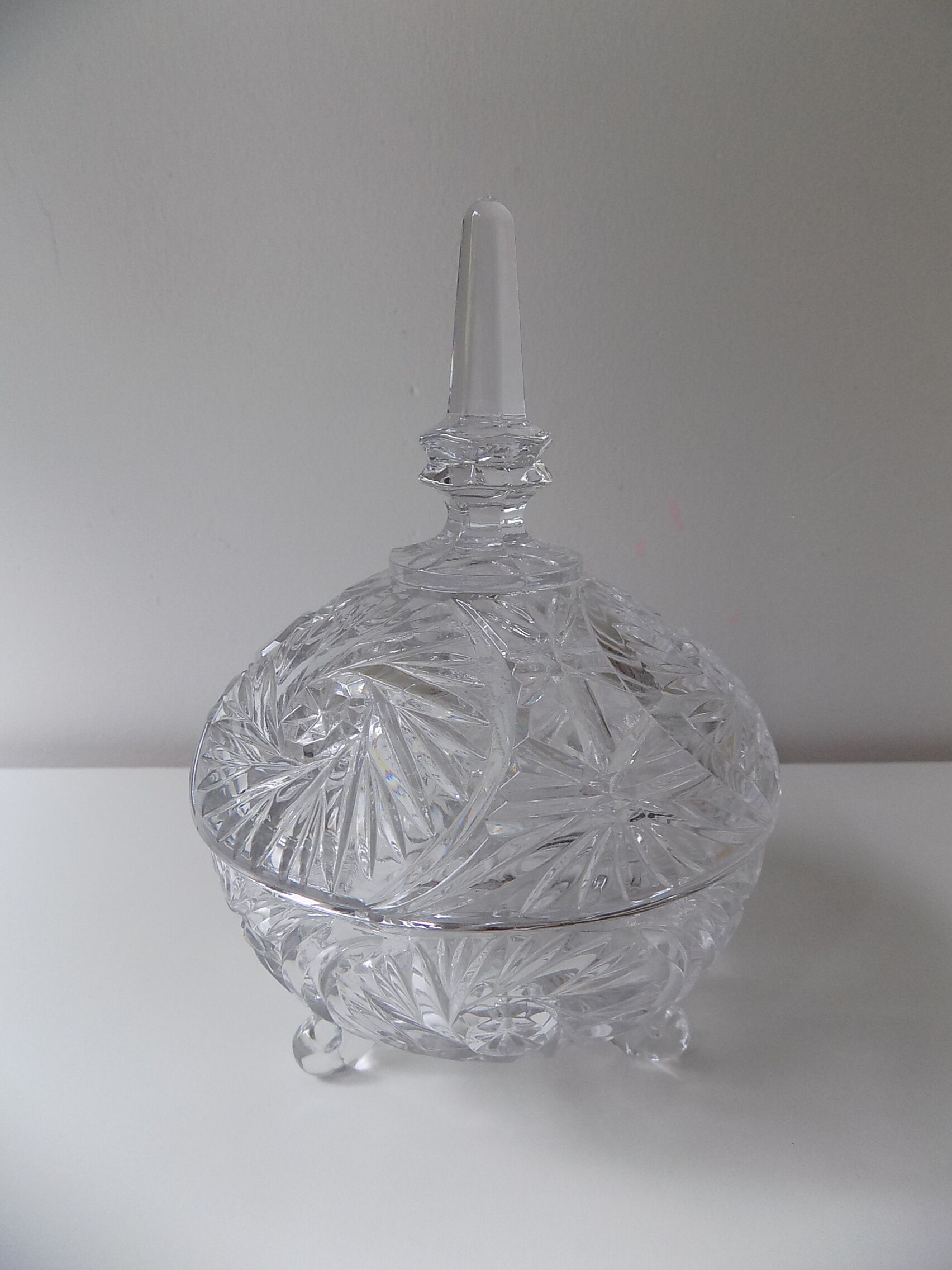 Candy box with crystal lid