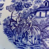 6 flat blue plates in iron earth CP