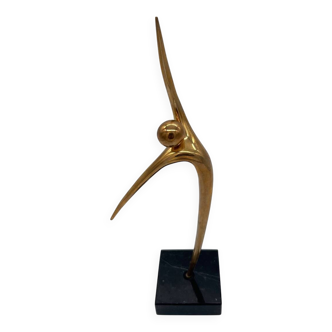 Sculpture d'un personnage en Bronze doré - Alain Cantarel