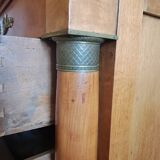 Empire style chest of drawers in blond walnut