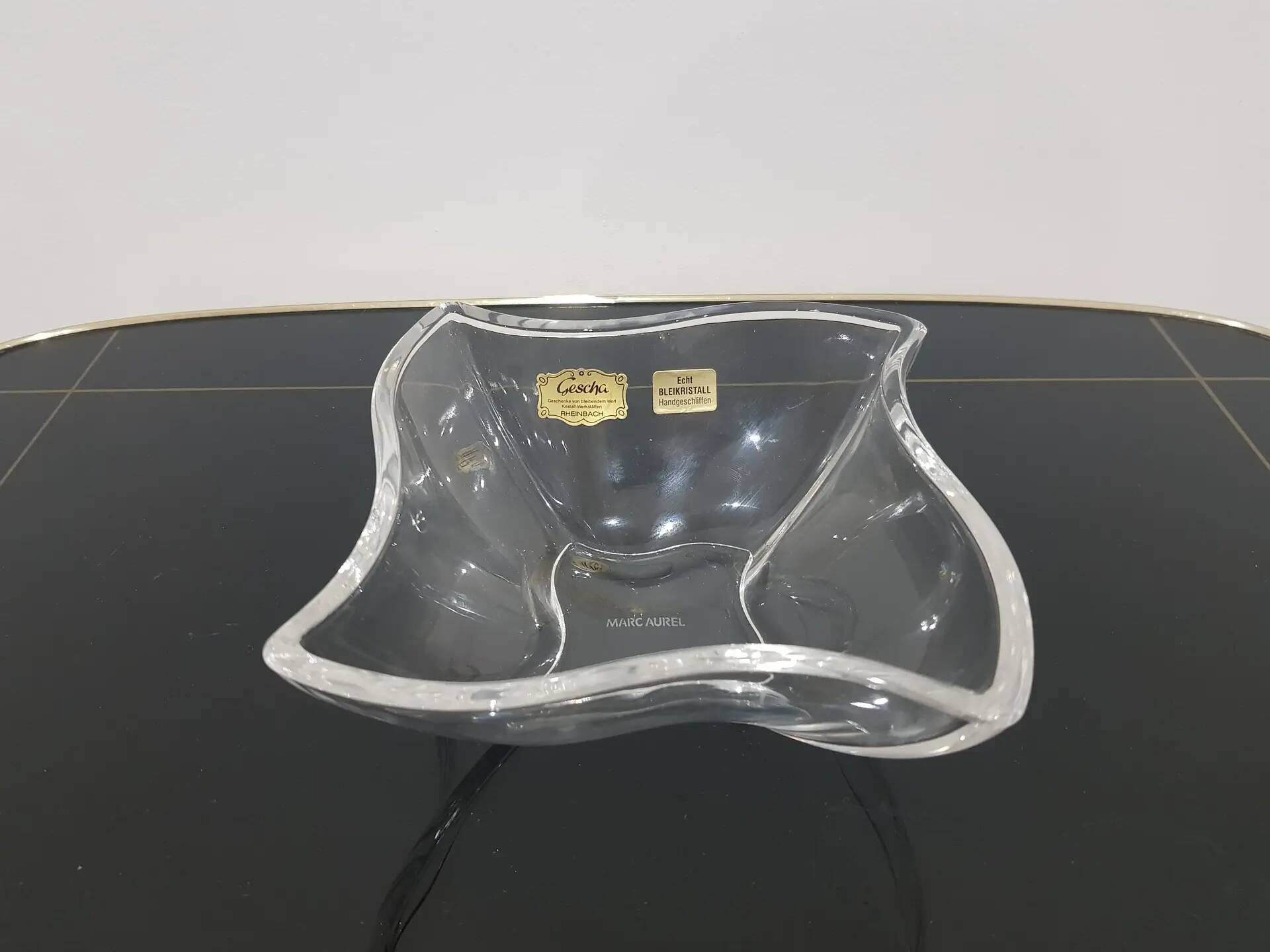 Bowl Marc Aurel, transparent crystal, Germany, 1980s.
