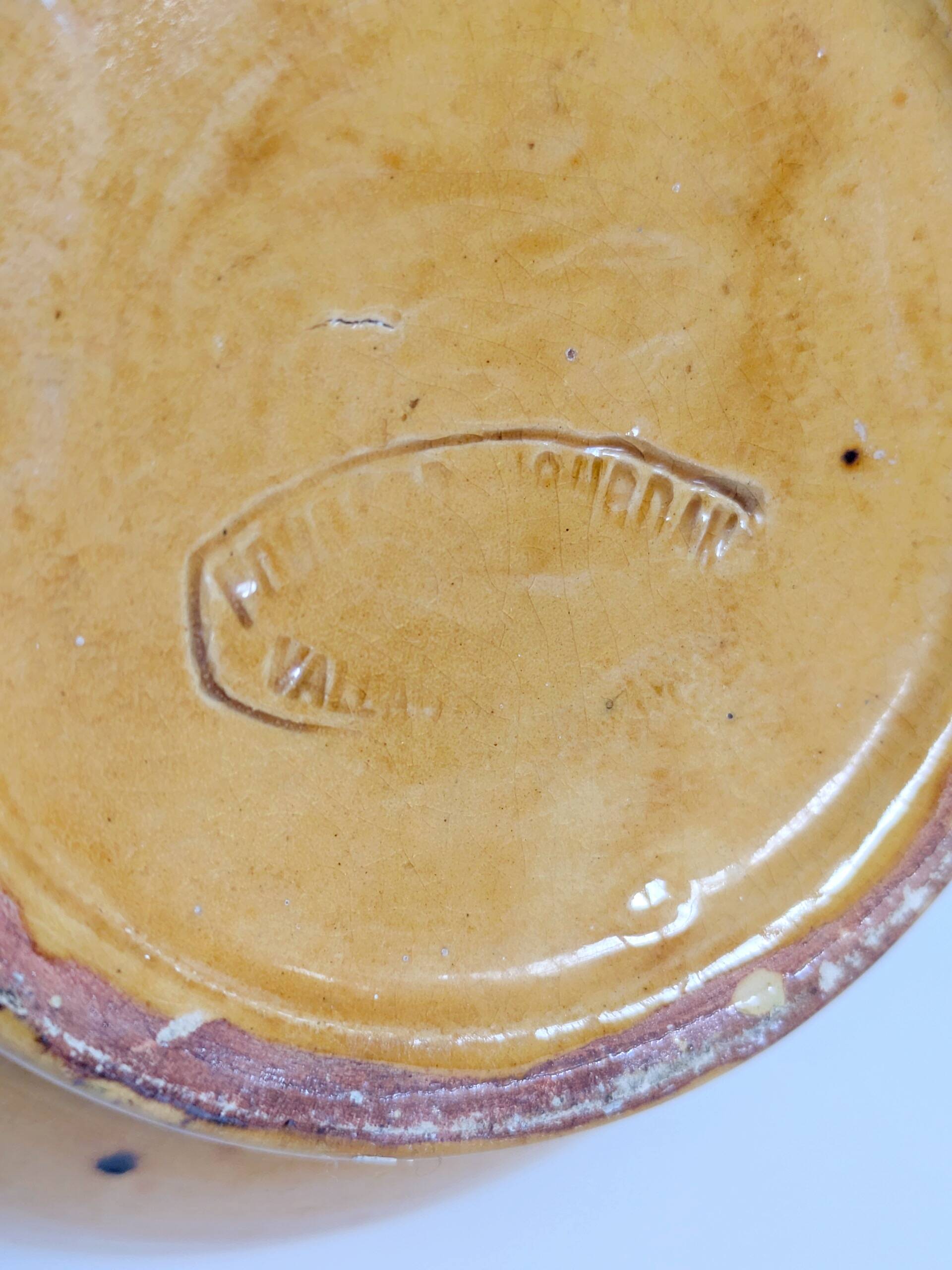 Jarre provençale vintage en terre cuite vernissée, Foucard-Jourdan Vallauris