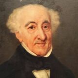 Portrait d'un vieillard, Grande huile sur toile, XIXe siècle, encadrée