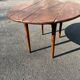 Antique rustic round wooden table 121cm, straight base