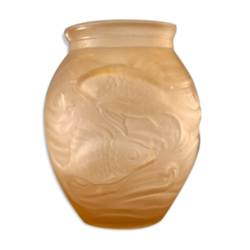 Pink Art Deco vase, Souchon Neuvesel