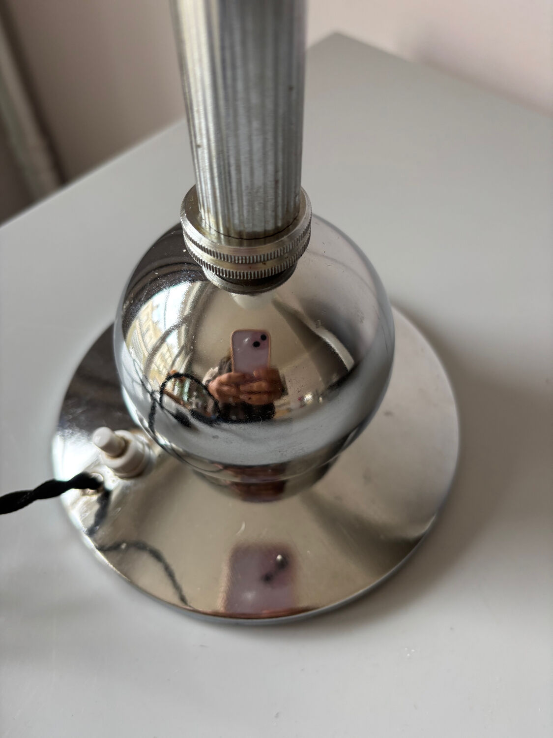 Lampe chromée vintage années 70