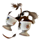 Set of 2 porcelain egg cups by Villeroy and Boch.