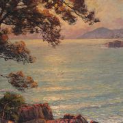Grande peinture marine de Pierre Forest - Côte d'Azur, années 1920/1930
