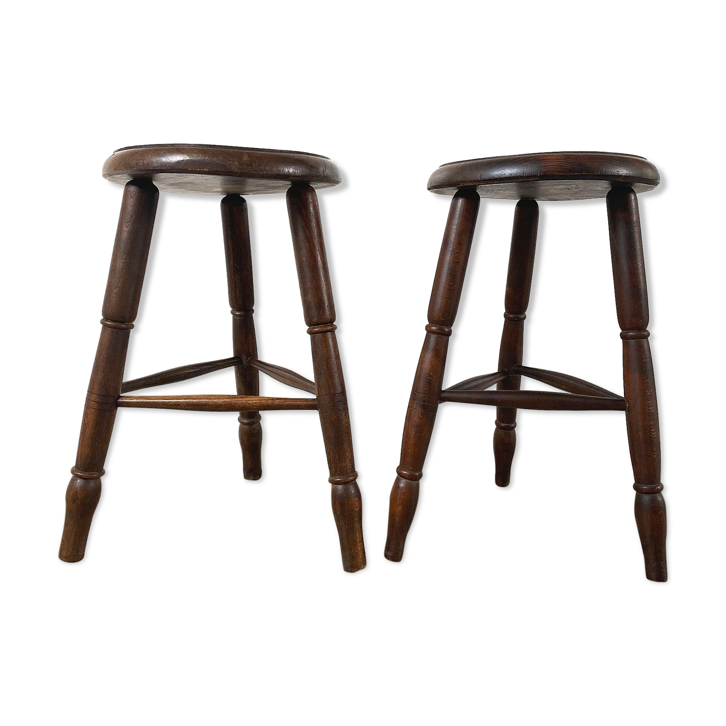 Pair of tripod stools
