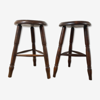 Pair of tripod stools