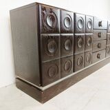 Graphical brutalist credenza, 1970s