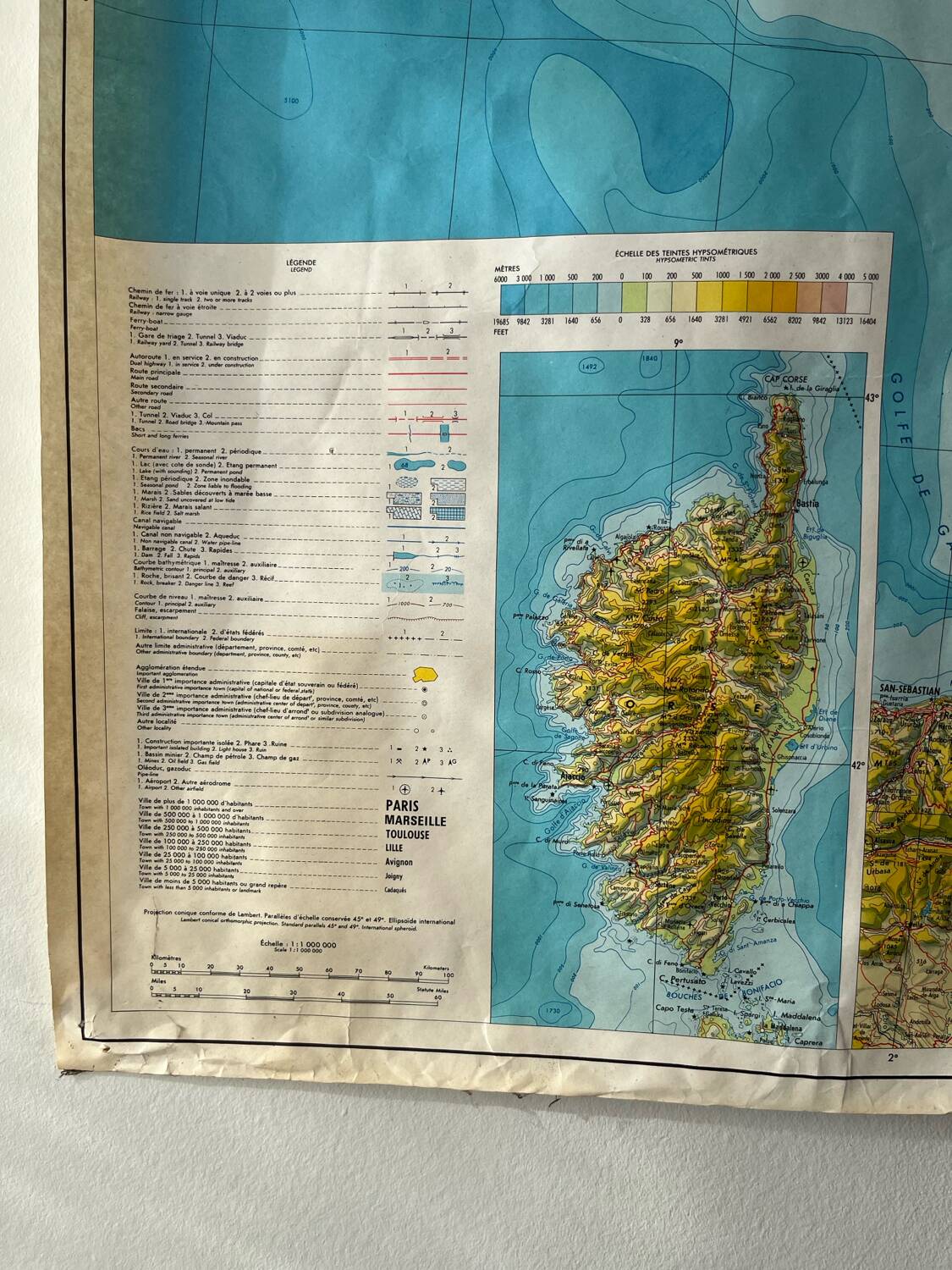 Large map of France 1981