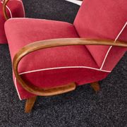 Fauteuils et tabourets Art Déco Jindřich Halabala H-530 années 1940, Up Závody