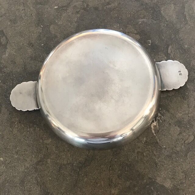 Silver metal trinket bowl