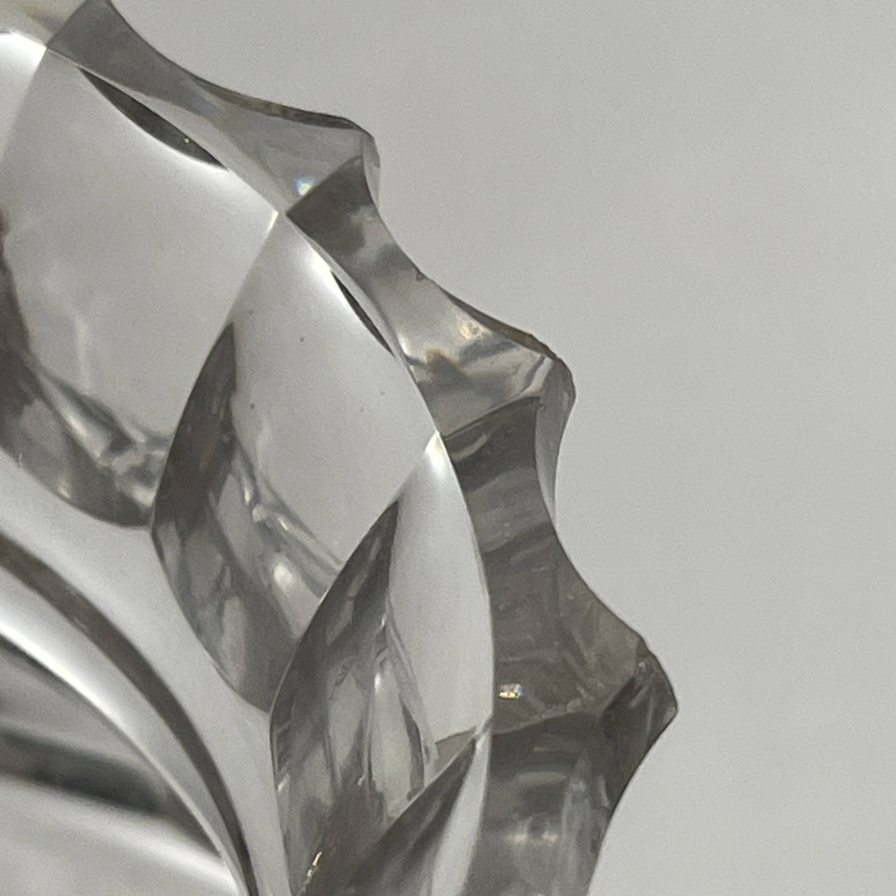 Joseph Simon Art Deco vase in clear cut crystal, ca 1925