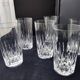 6 Arques crystal orangeade, whisky and cocktail glasses