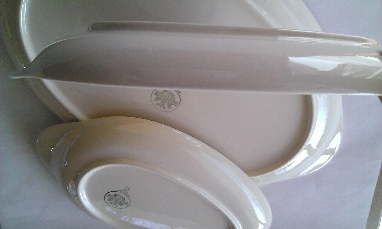 Série de 3 plats ovals jaune Villeroy & Boch