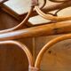 Table d'appoint vintage en rotin
