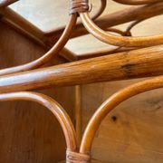 Table d'appoint vintage en rotin