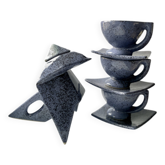 Ceramic origami tea set - Alain Guillard