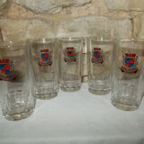 Lot 5 glasses pastis duval bistro advertising