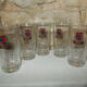 Lot of 5 Duval pastis glasses, advertising bistro.