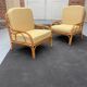 Pair of rattan armchairs