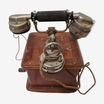 Wood phone, crank 1910 mahogany