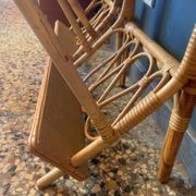 Pair of rattan bedside tables