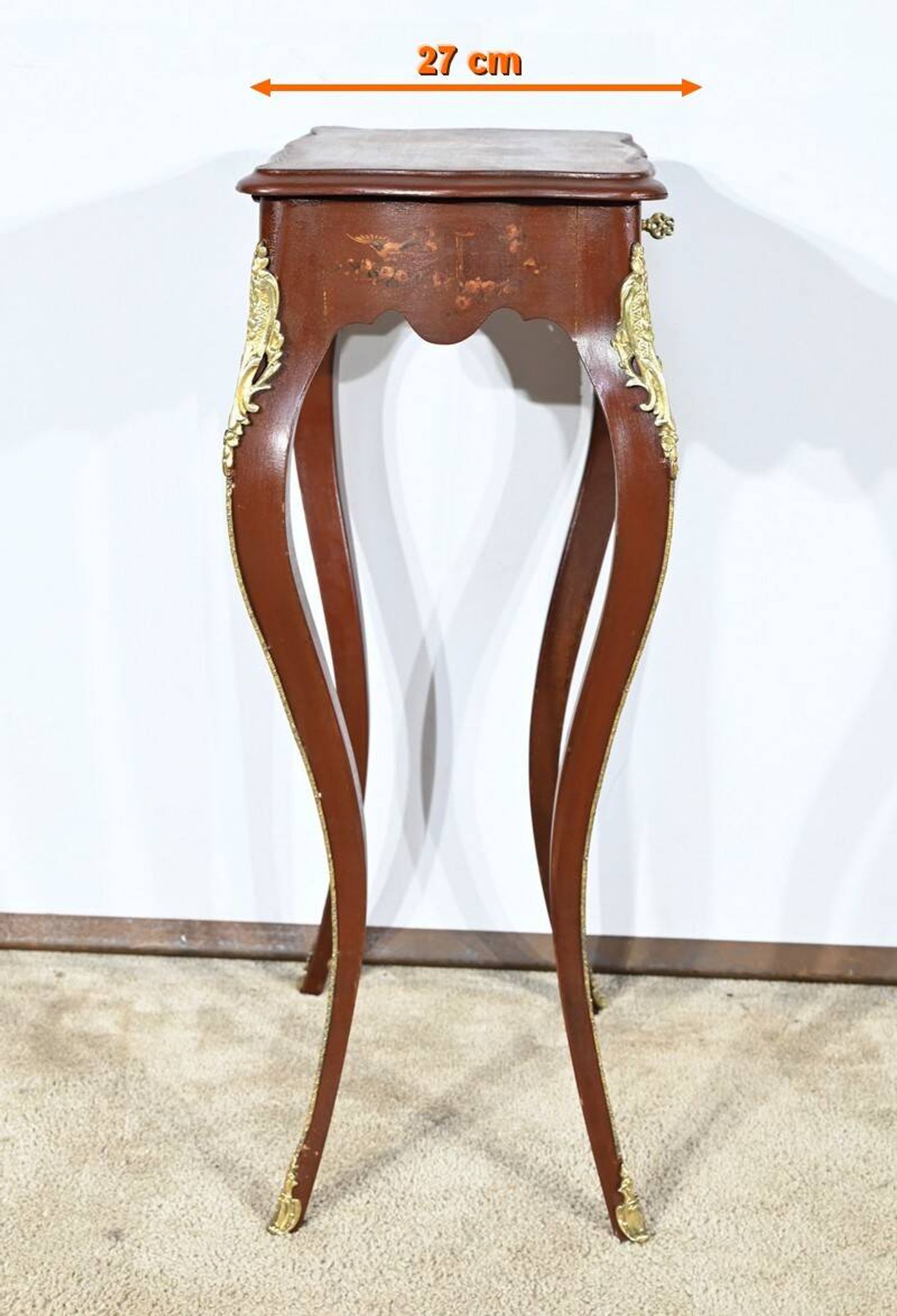 Small Table in Lacquered Wood, Louis XV Style – Late 19th Century
