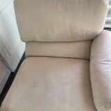 Canapé trois modules en alcantara beige