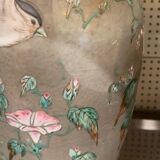 Antique Japanese vase in ceramic with floral and bird decoration, 19th century.