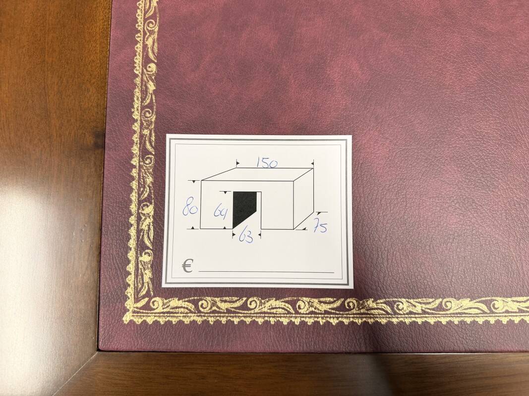 New! - Classic English Desk Partnerdesk Red Leather