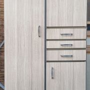 Formica sideboard, one body, formica, beige white weave, vintage, 70s