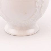 Vintage white porcelain vase Royal Porzellan Royal Bavaria KPM with textured patterns.
