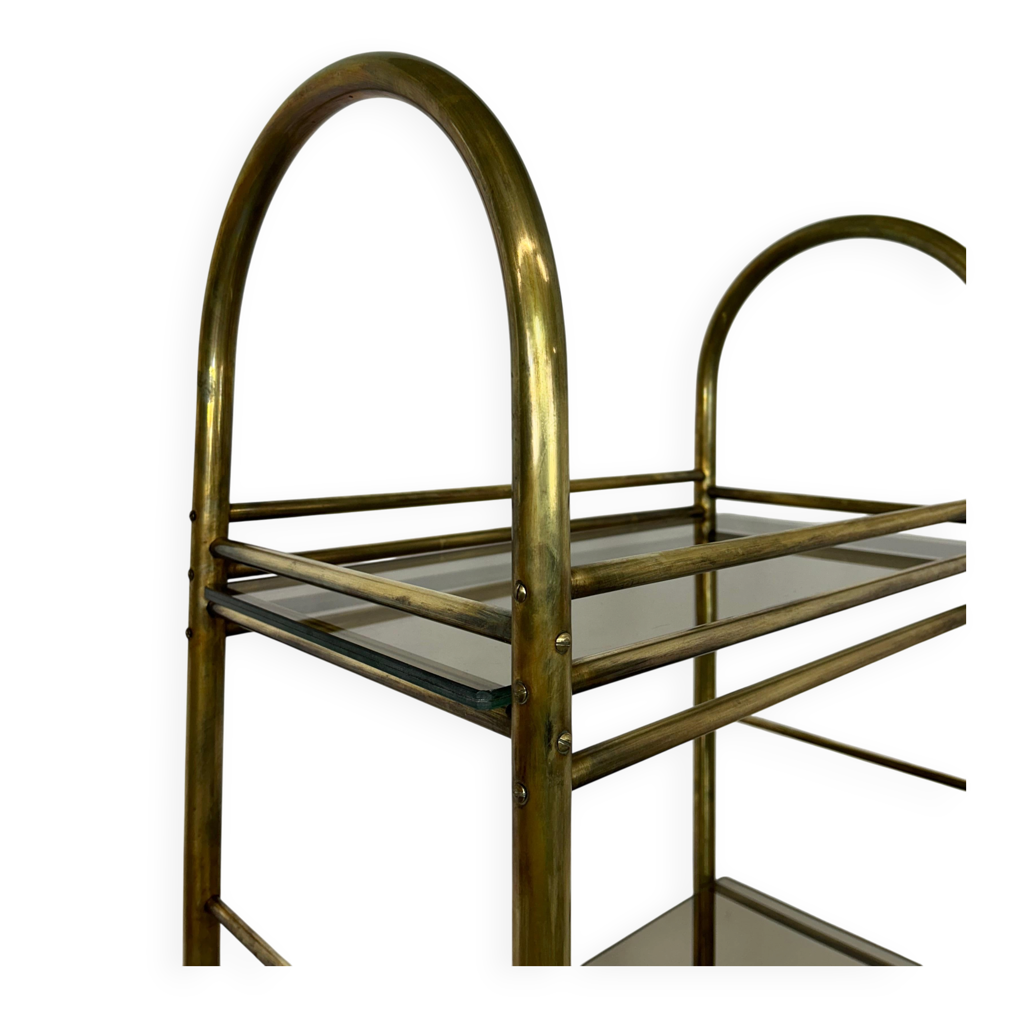 Mid-century design brass shelf