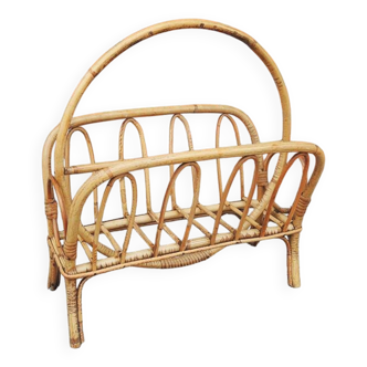 Antique bamboo magazine rack