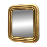 Antique mirror 42.5/36.5cm Louis-Philippe gilded with gold leaf, mercury