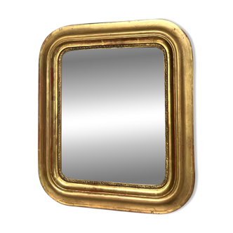 Antique mirror 42.5/36.5cm Louis-Philippe gilded with gold leaf, mercury
