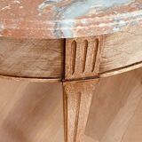 Louis XVI style pedestal table in mahogany and 20th century veneer