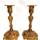 Pair of old candlesticks in Gilded Bronze ---- Signed!