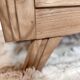 commode in sandblasted oak raw wood