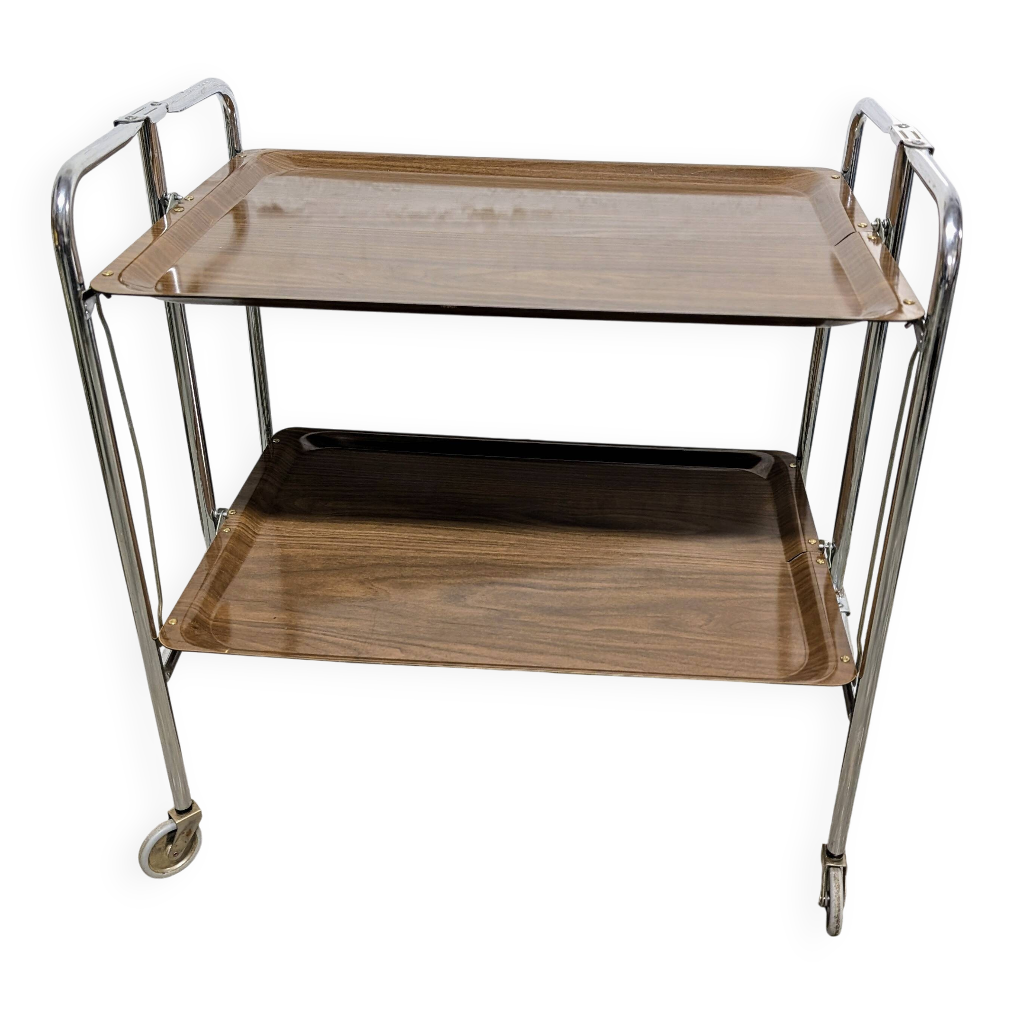 Vintage folding trolley with wheels