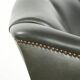 Black cowhide wingback armchair in classic English style