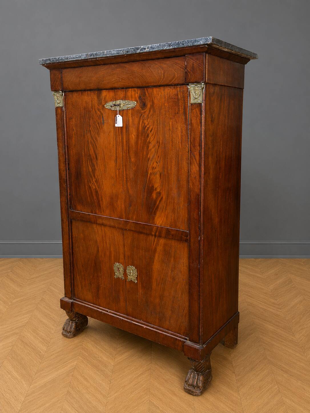 Secrétaire d’époque Empire en acajou et bronze doré