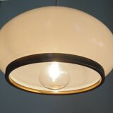 White opaline suspension and aged brass rim