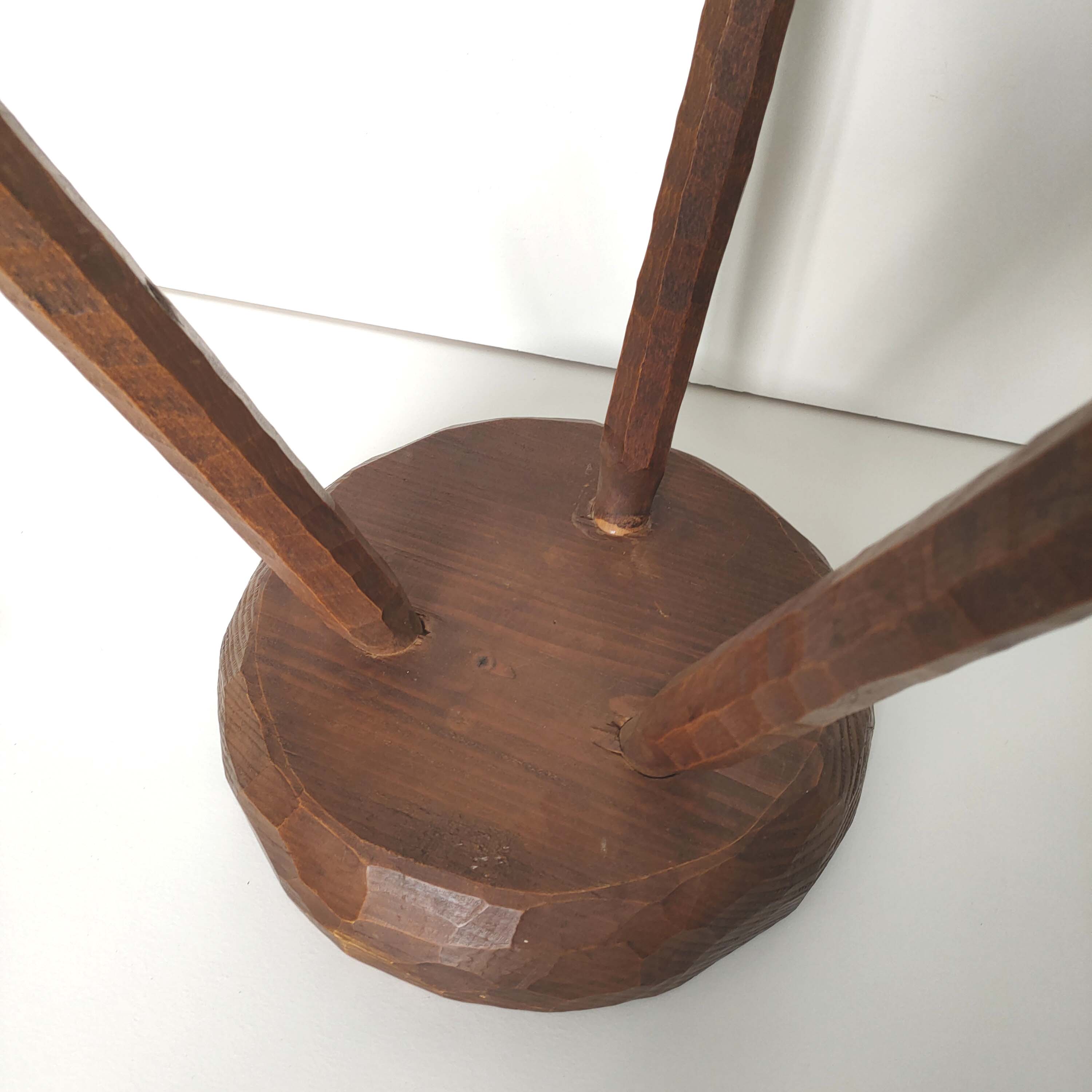 Wood tripod stool