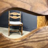 Set of 6 vintage brutalist dining chairs, 1960s