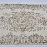 Beige And Brown Vintage Oushak Carpet sku 3578