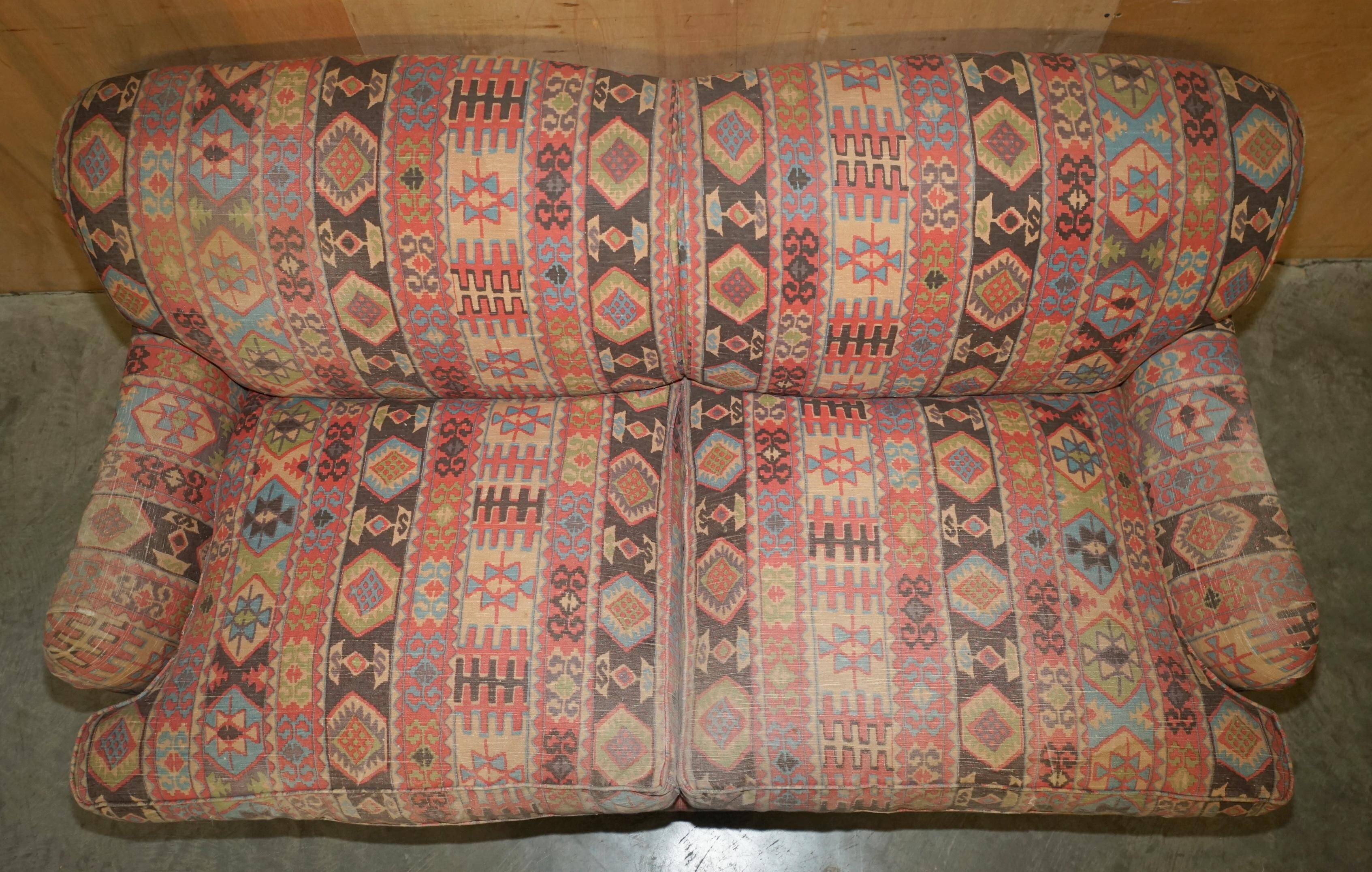 Three-seater Kilim vintage sofa by George Smith